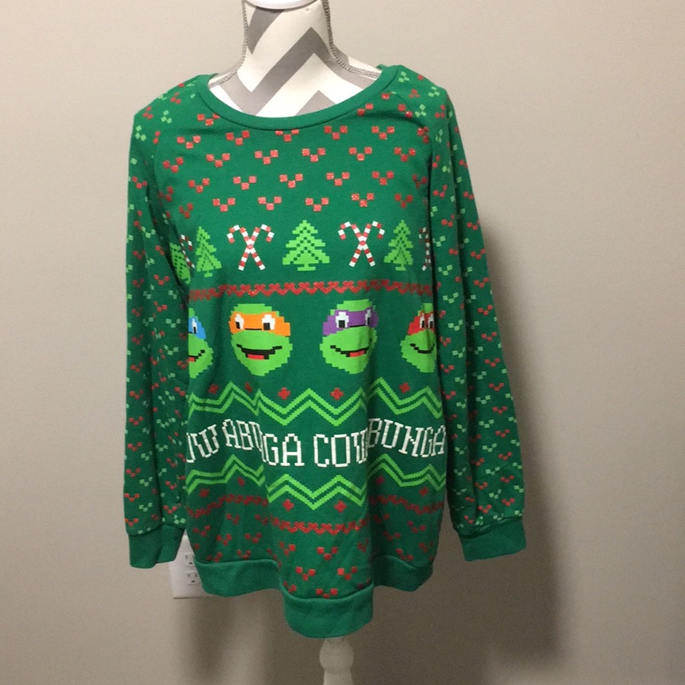 Teenage Mutant Ninja Turtles Christmas sweatshirt.